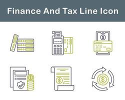 finança e imposto vetor ícone conjunto