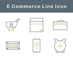 conjunto de ícones vetoriais de comércio eletrônico vetor