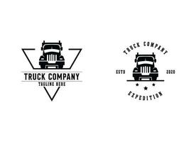 caminhão vetor logotipo ilustração, bom para mascote, entrega ou logística, logotipo indústria.