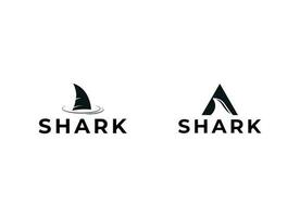 Tubarão logotipo vetor ilustração Projeto modelo