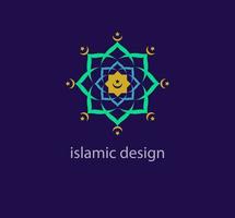 árabe estilo vetor logotipo Projeto modelo. abstrato islâmico símbolo. geométrico único formas. moderno cor transições. religião e cultura Projeto logotipo modelo. vetor.