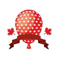 celebração do dia canadense com balão vetor
