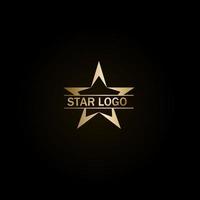 ouro Estrela logotipo vetor em Preto fundo. perfeito para seu o negócio logotipo ou grande evento logotipo.