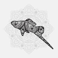 mandala de animais marinhos. elementos decorativos vintage. padrão oriental, ilustração vetorial. vetor