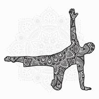 mandala de ioga. elementos decorativos vintage. padrão oriental, ilustração vetorial. vetor