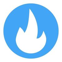 azul gás ícone, chama propano logotipo, queimador poder forno combustão vetor