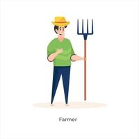 avatar agricultor masculino vetor