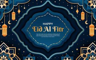 feliz eid al fitr fundo vetor