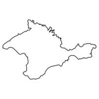 contornos mapa do a da criméia Península, fronteiras do a república do Crimeia vetor