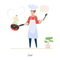 avatar chef masculino vetor