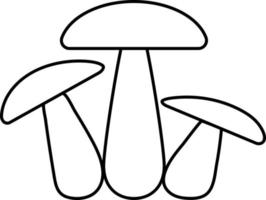 cogumelo família ícone três cogumelos vetor