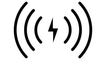ícone sem fio cobrar, velozes carregador logotipo, símbolo Wi-fi telefone relâmpago vetor