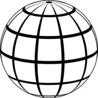 gratícula globo meridiano e paralelo terra vetor