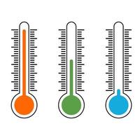 termômetro ícones mostrando a temperatura, esquentar, frio confortável vetor placa temperatura símbolo