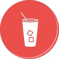 ícone de vetor de café gelado