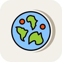 design de ícone vetorial de mapa mundial vetor