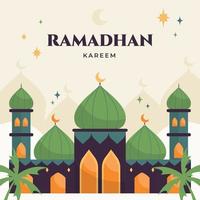 Ramadhan kareem plano ilustração vetor