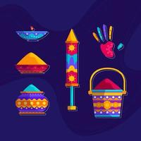 ícone colorido do festival de holi vetor