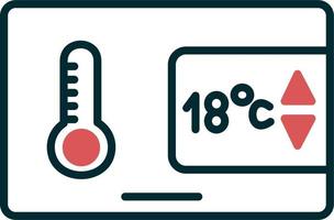 ícone de vetor de controle de temperatura