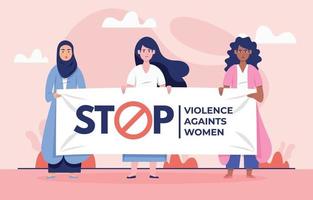 acabar com a violência contra as mulheres conceito