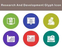 pesquisa e desenvolvimento vetor ícone conjunto