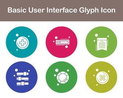 básico do utilizador interface vetor ícone conjunto