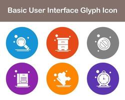 básico do utilizador interface vetor ícone conjunto