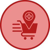 ícone de vetor de compras de saúde on-line