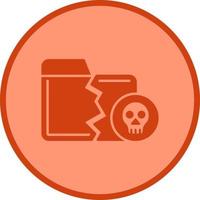 ícone de vetor de arquivos infectados