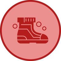 ícone de vetor de botas de esqui
