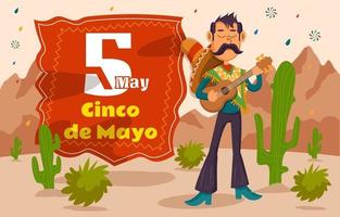 cinco de mayo mexicano vetor