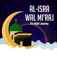 al isra wal mi'raj com nuances da noite vetor