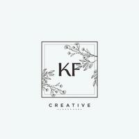 kf beleza vetor inicial logotipo arte, caligrafia logotipo do inicial assinatura, casamento, moda, joalheria, butique, floral e botânico com criativo modelo para qualquer companhia ou negócios.