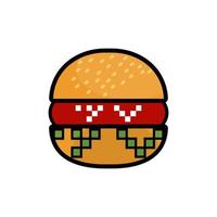 hamburguer digital logotipo plano Projeto para seu o negócio vetor