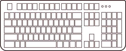 em branco pc teclado ícone ilustração comunicação digitando escrevendo eletrônico tecnologia equipamento vetor