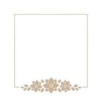 floral bege quadrado quadro. botânico boho fronteira vetor ilustração. simples elegante romântico estilo para Casamento eventos, cartão projeto, logotipo, rótulos, social meios de comunicação Postagens, etc.