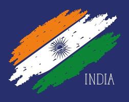 bandeira indiana do dia da independência pintada vetor