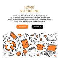 casa escolaridade conceito rabisco vetores para conectados Educação