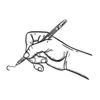 fêmea mão dentro esboço estilo com caneta vetor ilustração conjunto
