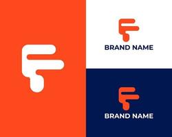 modelo de design de logotipo de letra f de monograma criativo vetor