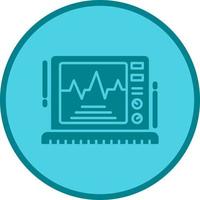 ícone de vetor de monitor de ekg