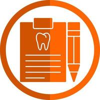 design de ícone de vetor de relatório odontológico