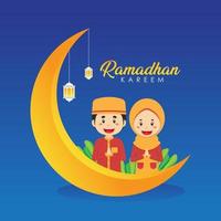 fundo ramadhan kareem vetor