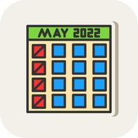 design de ícone de vetor de calendário de pawukon balinês