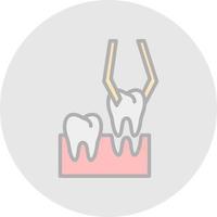 design de ícone vetorial de extração de dentes vetor