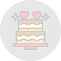 design de ícone de vetor de bolo de casamento