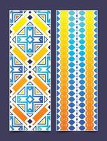 banner vertical de padrão abstrato colorido vetor