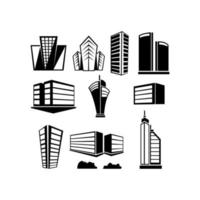edifícios ilustração símbolo coleção vetor