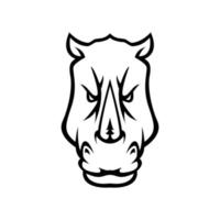 rinoceronte cabeça ilustração vetor Projeto
