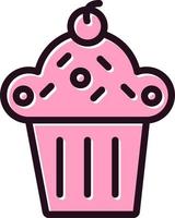 ícone de vetor de cupcake